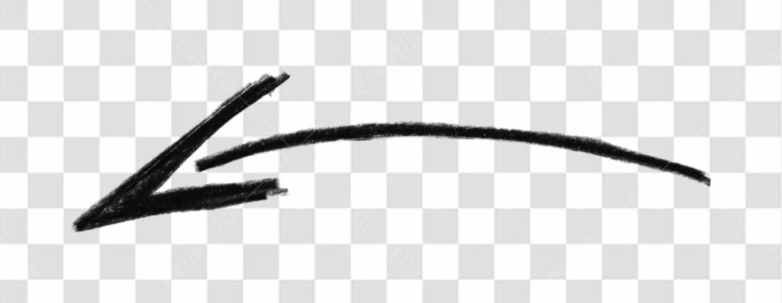 Elemento gráfico seta PNG com fundo transparente