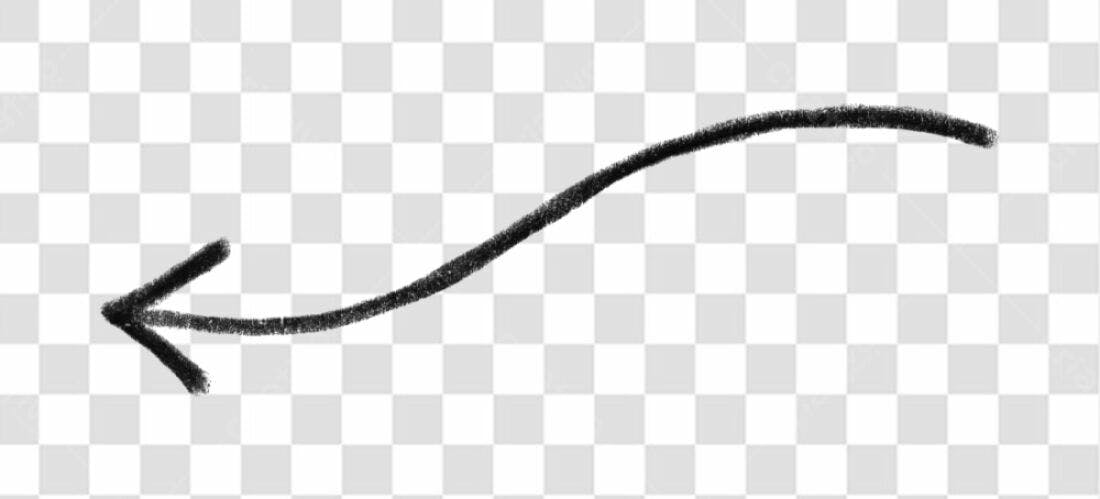 Indicador Seta Curva PNG com fundo transparente
