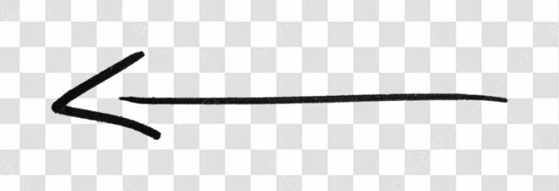 Banner seta esquerda PNG com fundo transparente