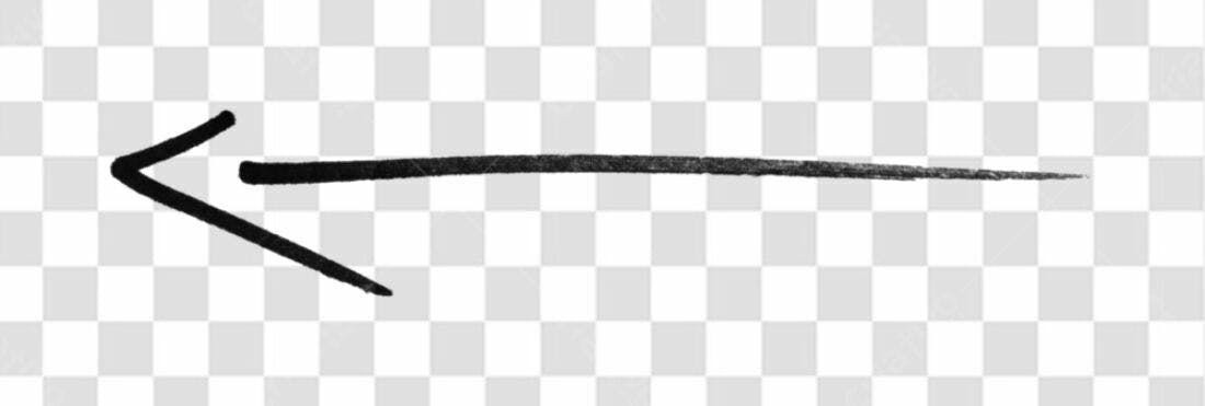 Banner seta esquerda PNG com fundo transparente