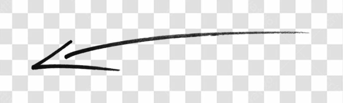 Banner Seta Negra PNG com fundo transparente