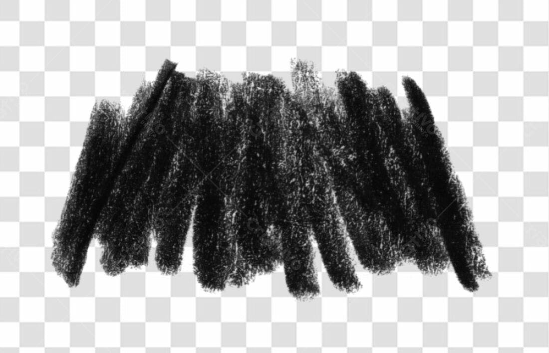 Banner abstrato preto PNG com fundo transparente