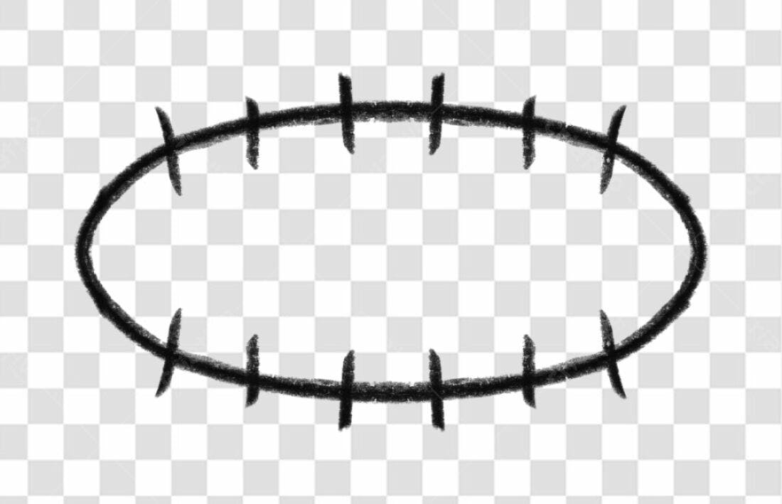 Moldura oval PNG com fundo transparente