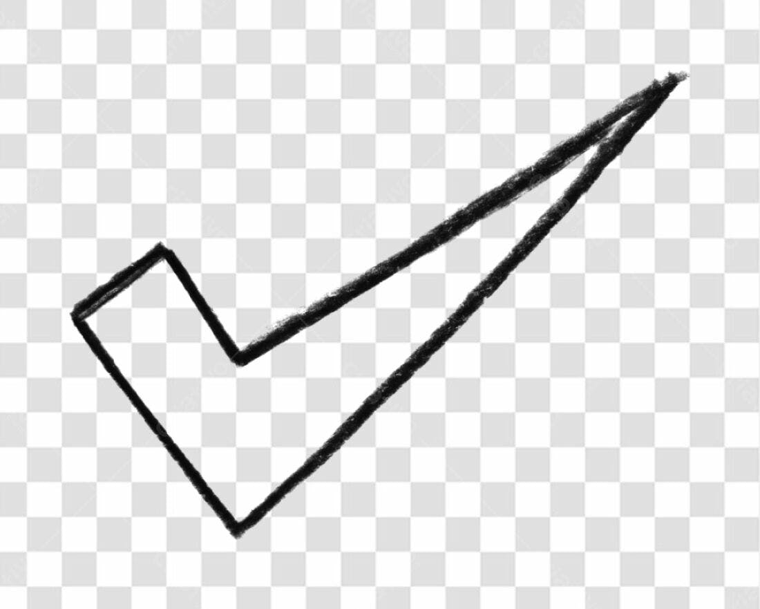 Ícone Check Preto PNG com fundo transparente