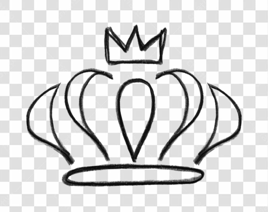 Logo PNG com fundo transparente desenho de coroa