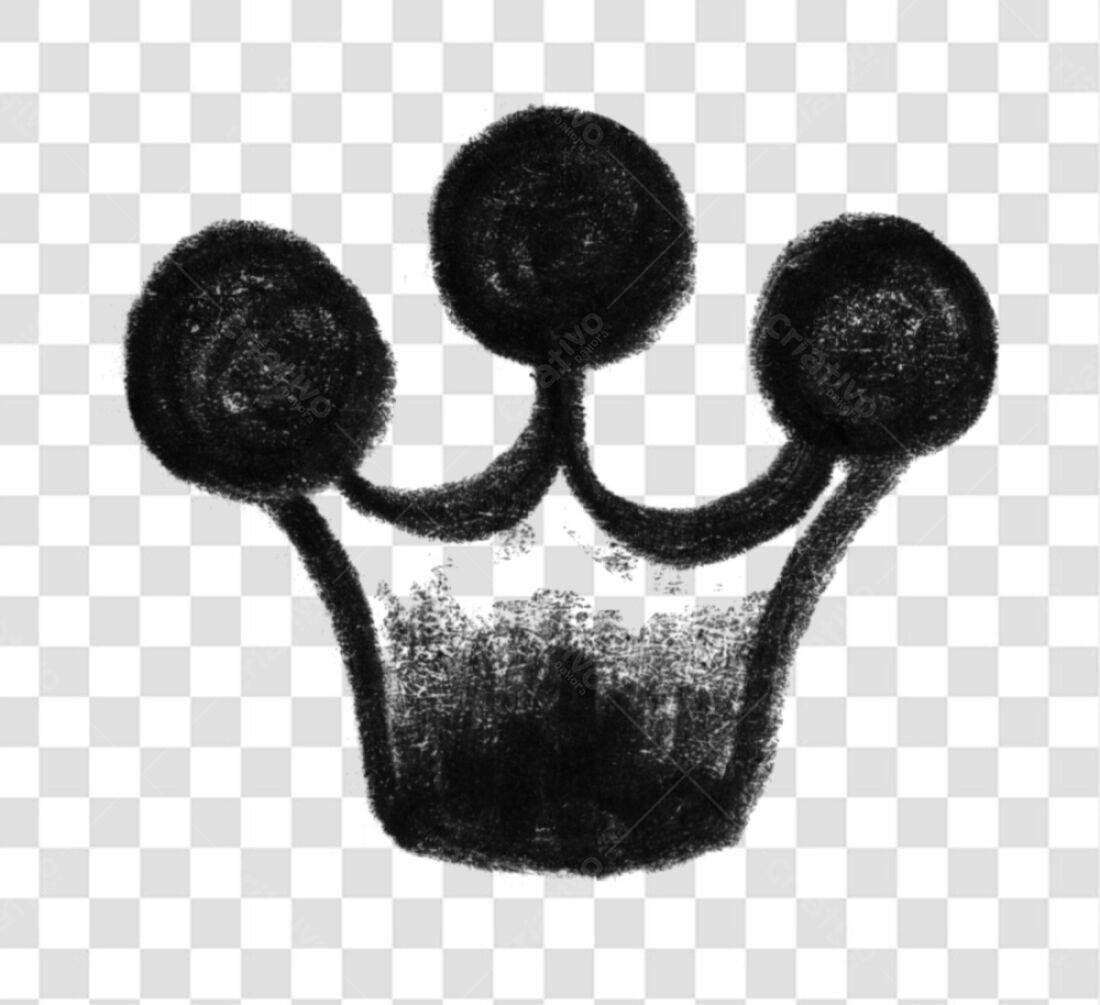Logo minimalista coroa PNG com fundo transparente