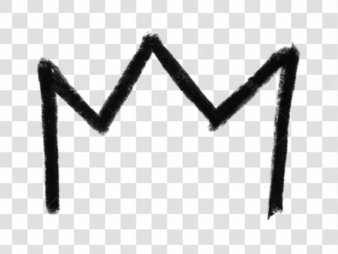 Logo minimalista coroa PNG com fundo transparente