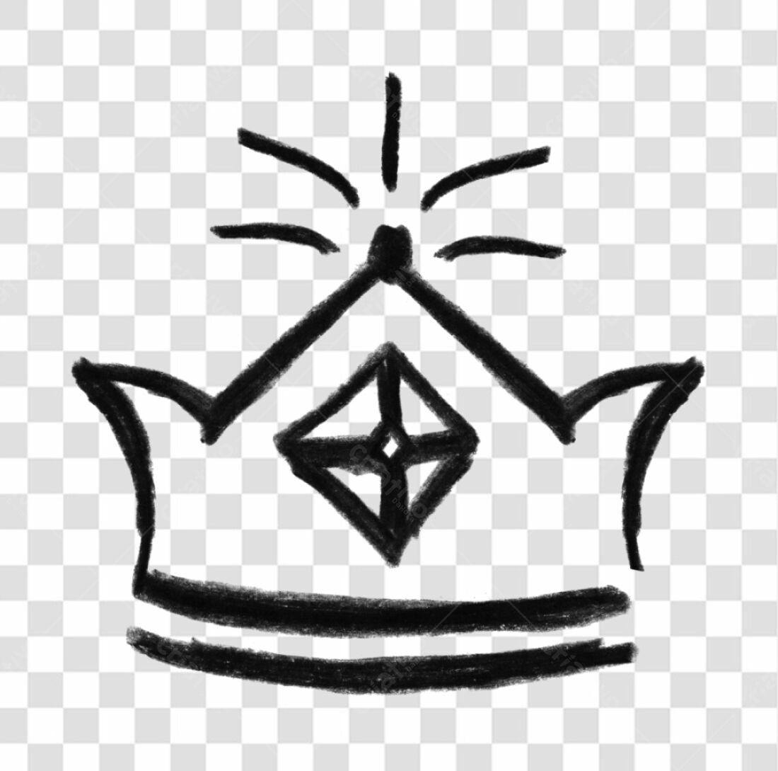 Logo PNG com fundo transparente desenho de coroa