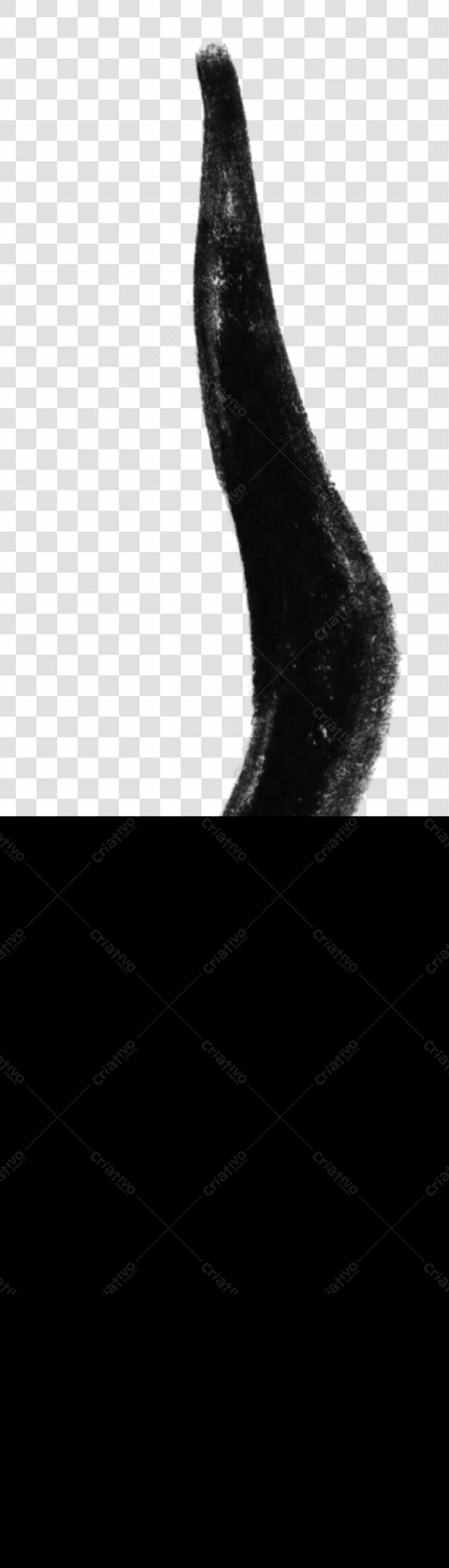 Elemento gráfico abstrato preto PNG com fundo transparente