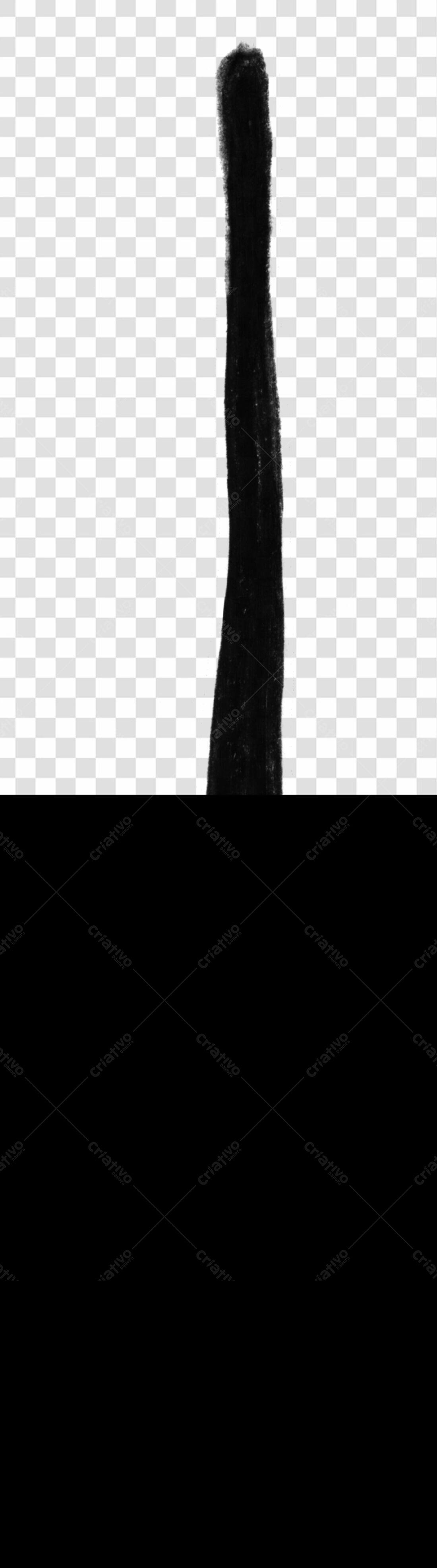 Elemento gráfico abstrato preto PNG com fundo transparente