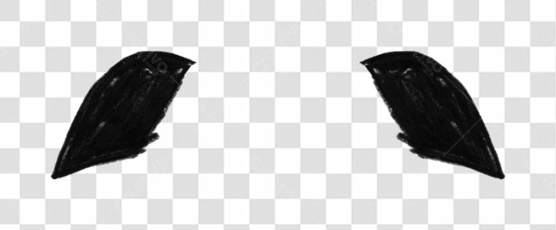 Elementos gráficos abstratos pretos PNG com fundo transparente