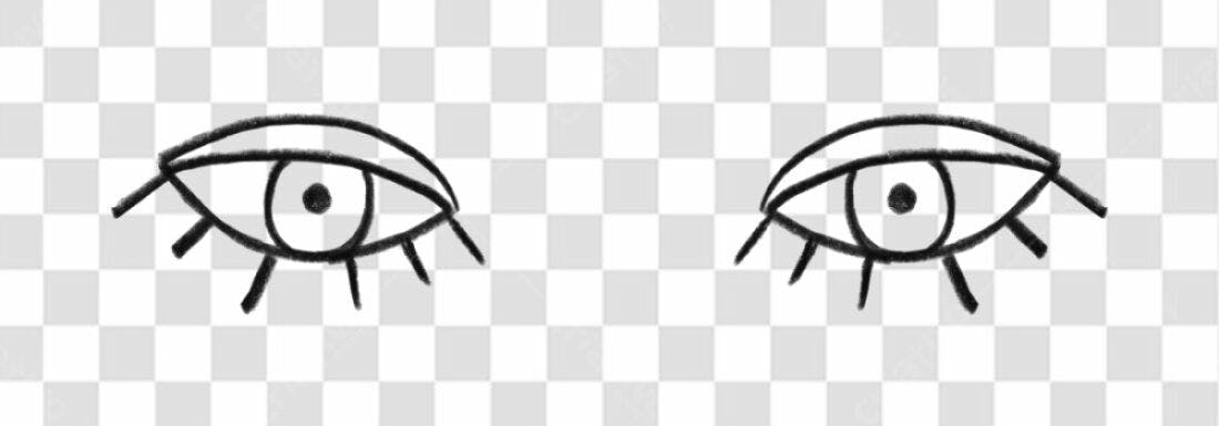 Elementos gráficos Olhos PNG com fundo transparente