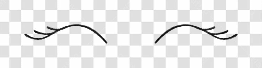 Elementos PNG para Instagram Olhos com cílios PNG com fundo transparente
