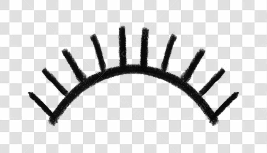 Elemento gráfico cílios PNG com fundo transparente