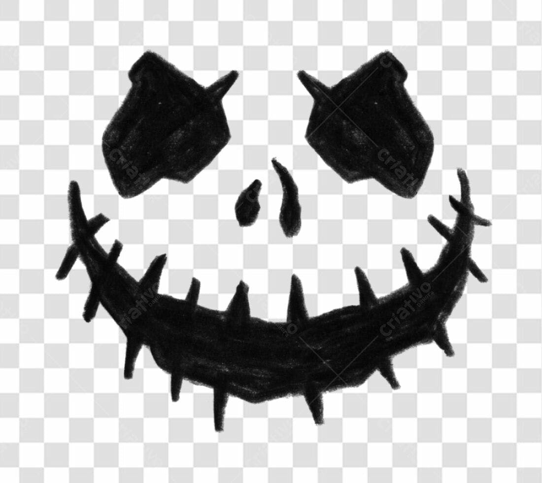 PNG para o Halloween máscara assustadora com fundo transparente