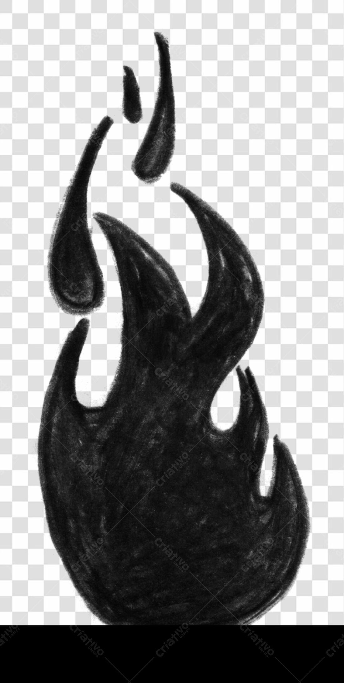 Logo PNG com fundo transparente Chama Negra