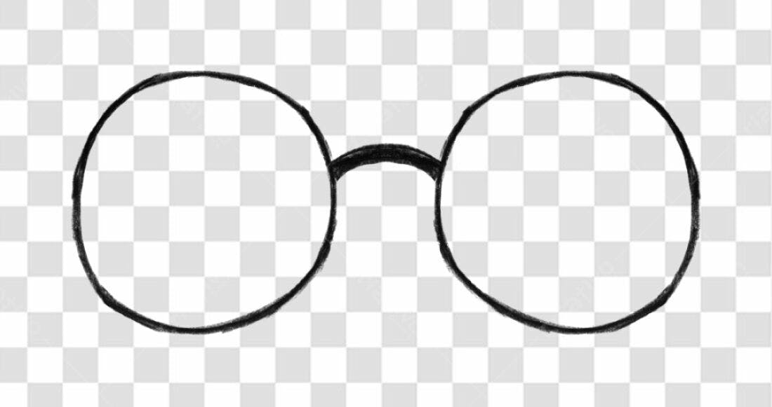 Logo Minimalista Óculos Redondos PNG com fundo transparente