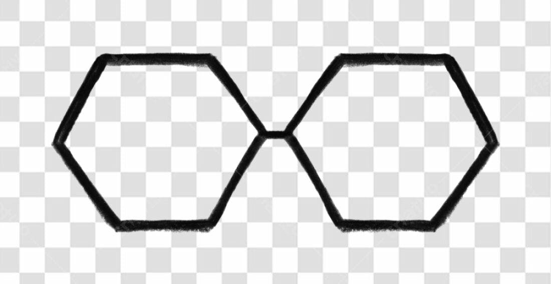 Moldura Hexagonal PNG com fundo transparente