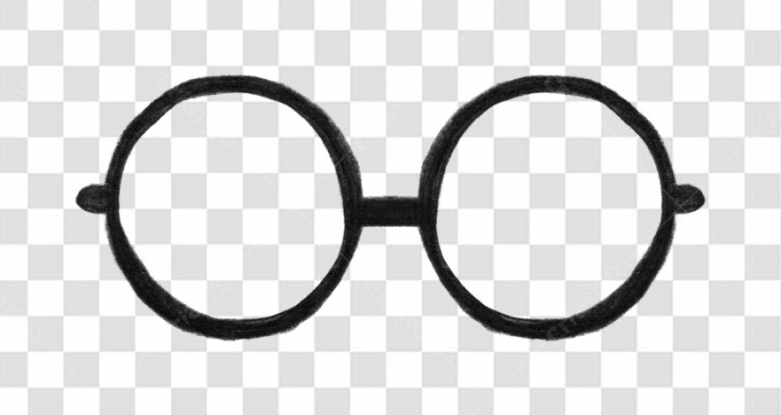 Logo minimalista óculos PNG com fundo transparente