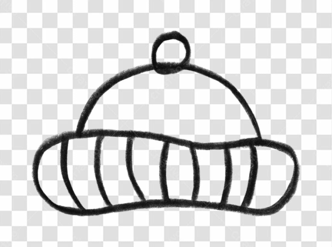 PNG Ilustração de gorro de inverno com fundo transparente