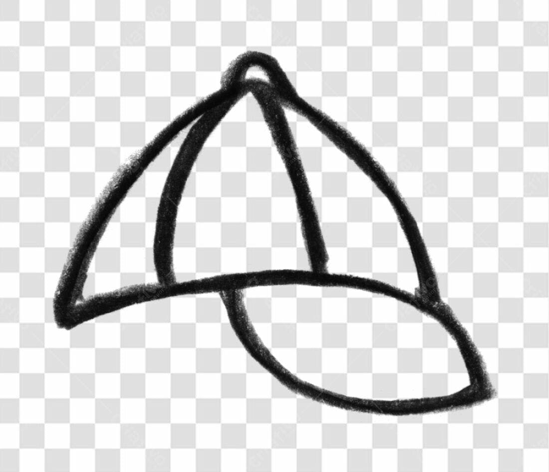 Logo Boné Preto PNG com fundo transparente