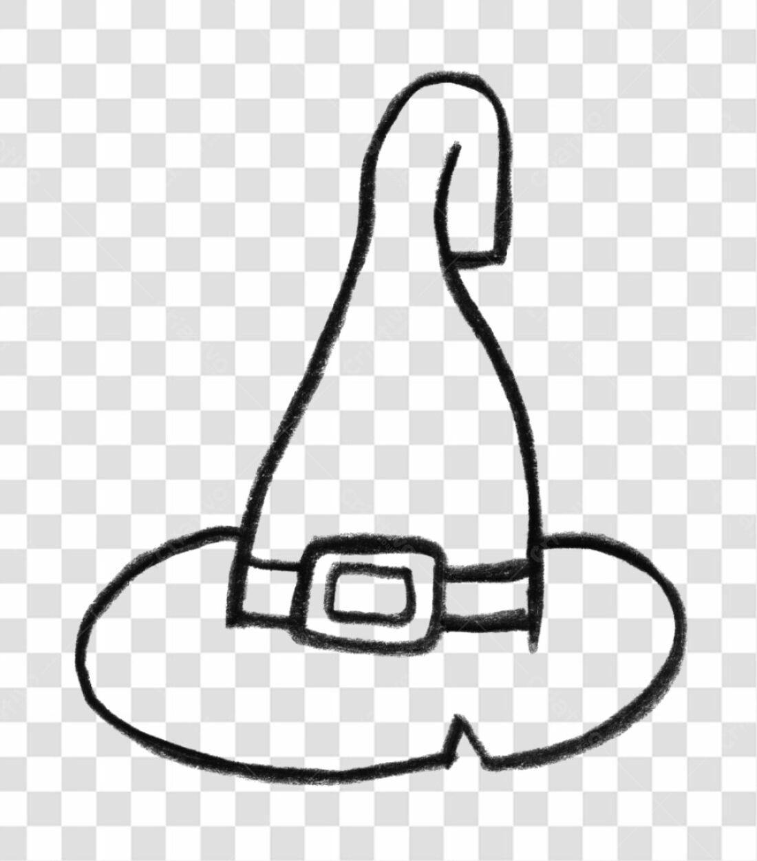 PNG chapéu de bruxa para Halloween com fundo transparente