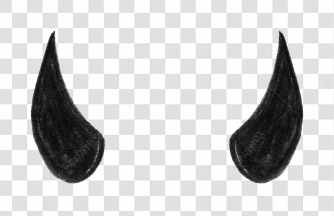 Elementos gráficos PNG com fundo transparente Chifres pretos