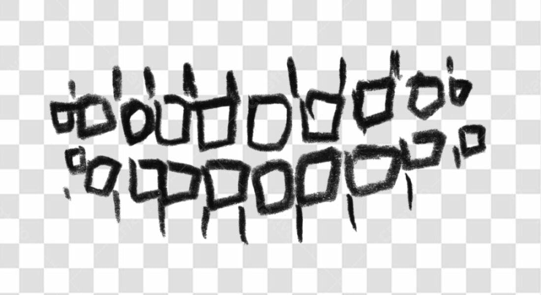 PNG Elemento abstrato para design preto e branco com fundo transparente