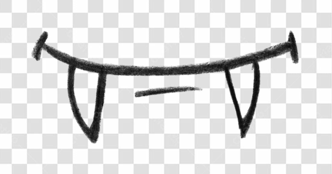 PNG Elemento gráfico Boca com Presas para Halloween com fundo transparente
