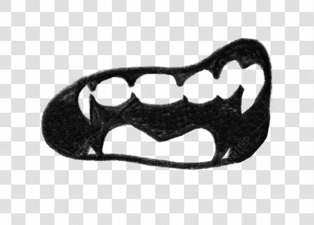 Ilustração de Boca de Vampiro PNG com fundo transparente
