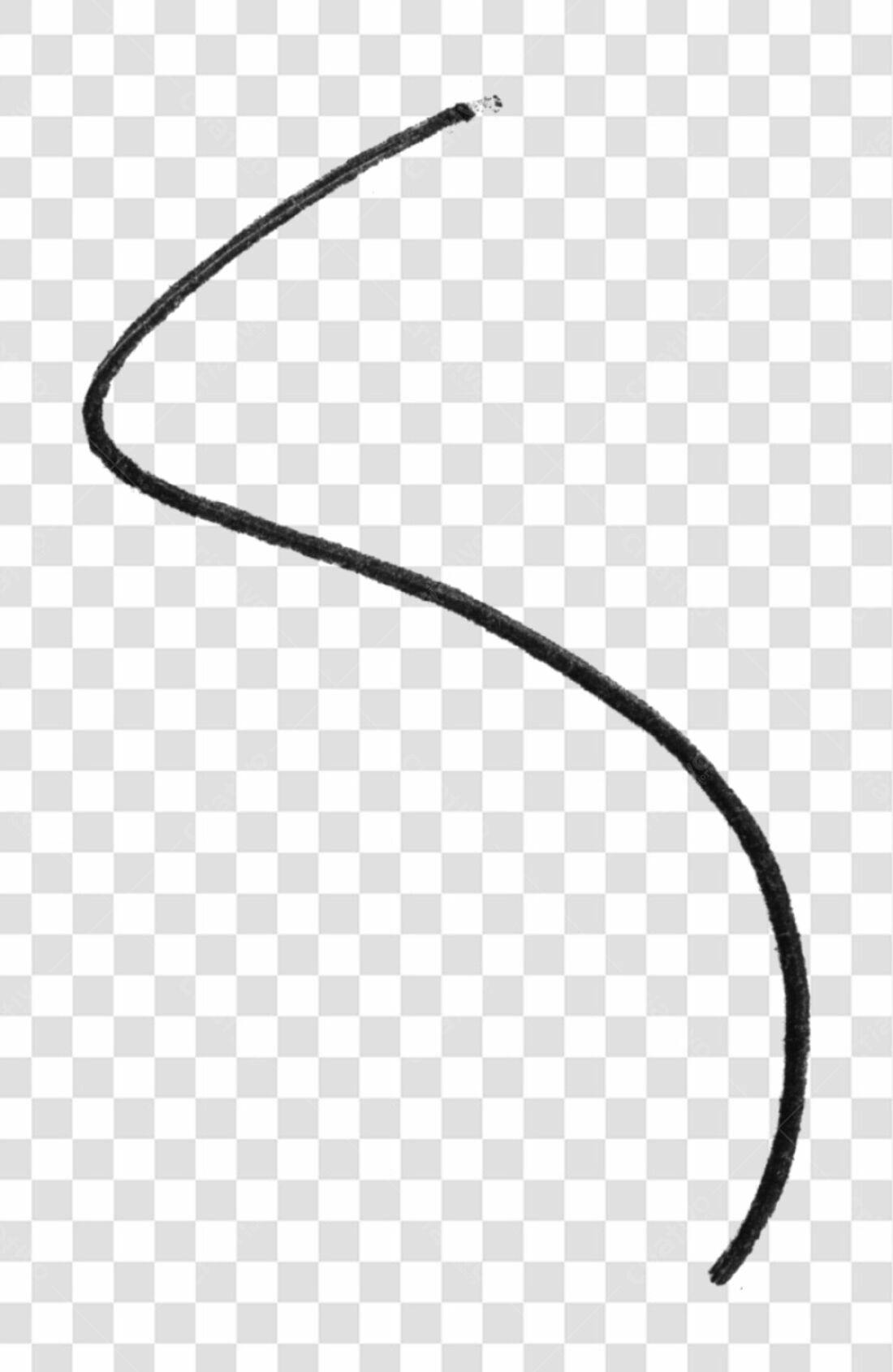 Elemento gráfico abstrato preto PNG com fundo transparente