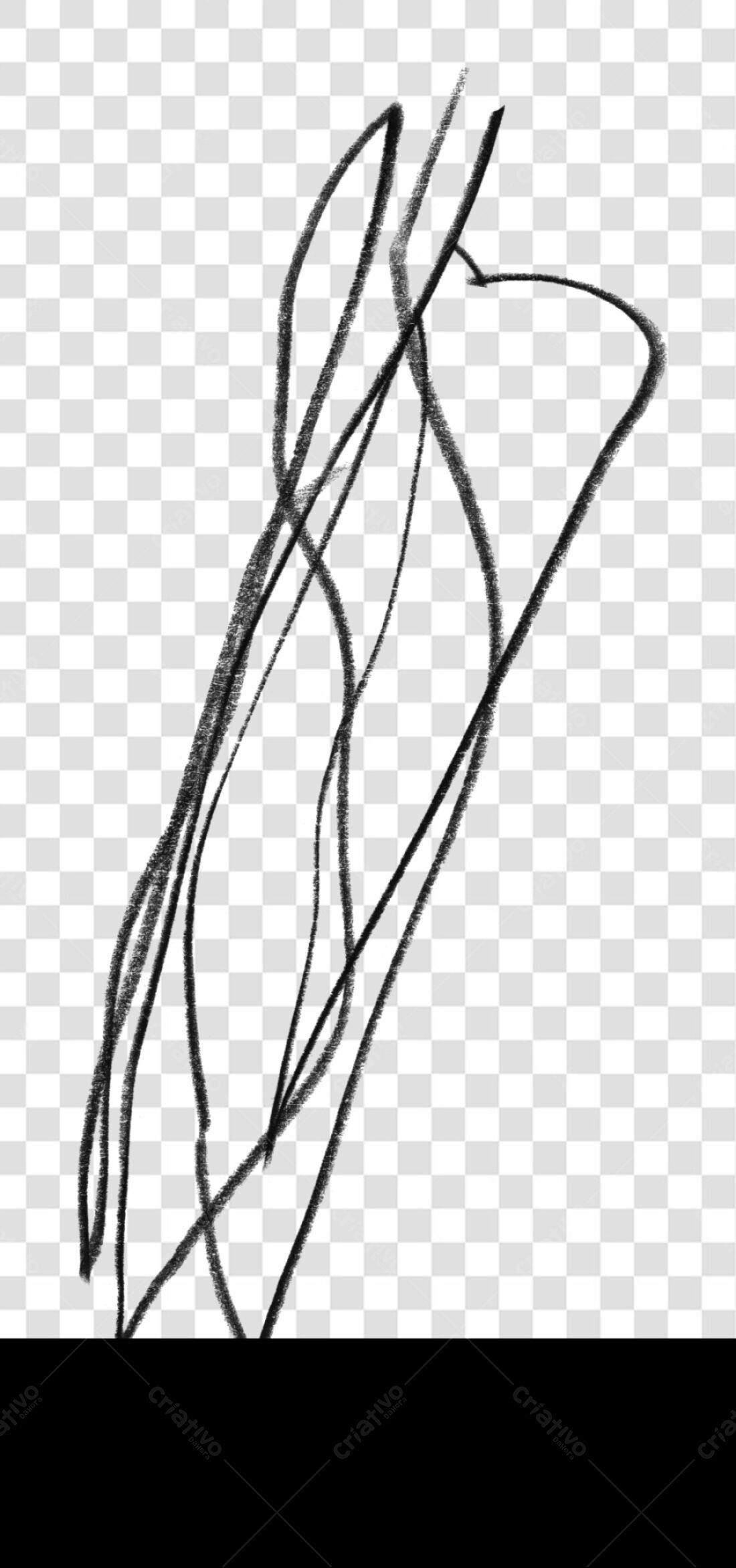 PNG Elemento gráfico abstrato preto e branco com fundo transparente