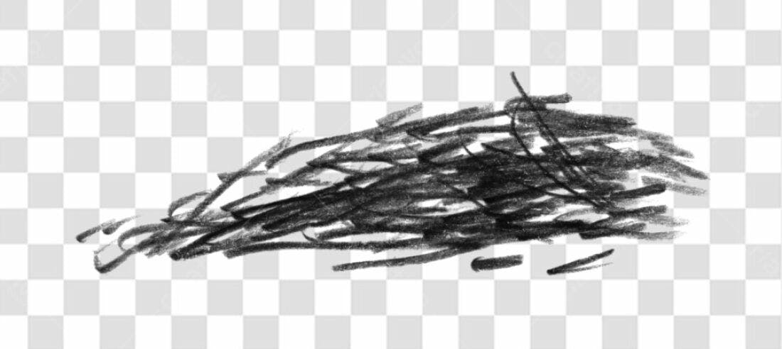 PNG Textura Abstrata em Preto e Branco com Fundo Transparente