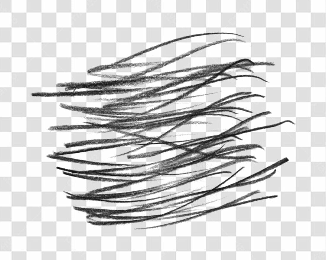 PNG Textura Abstrata em Preto e Branco com Fundo Transparente