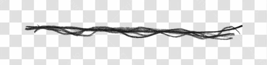 Divisor PNG com fundo transparente estilo rabisco