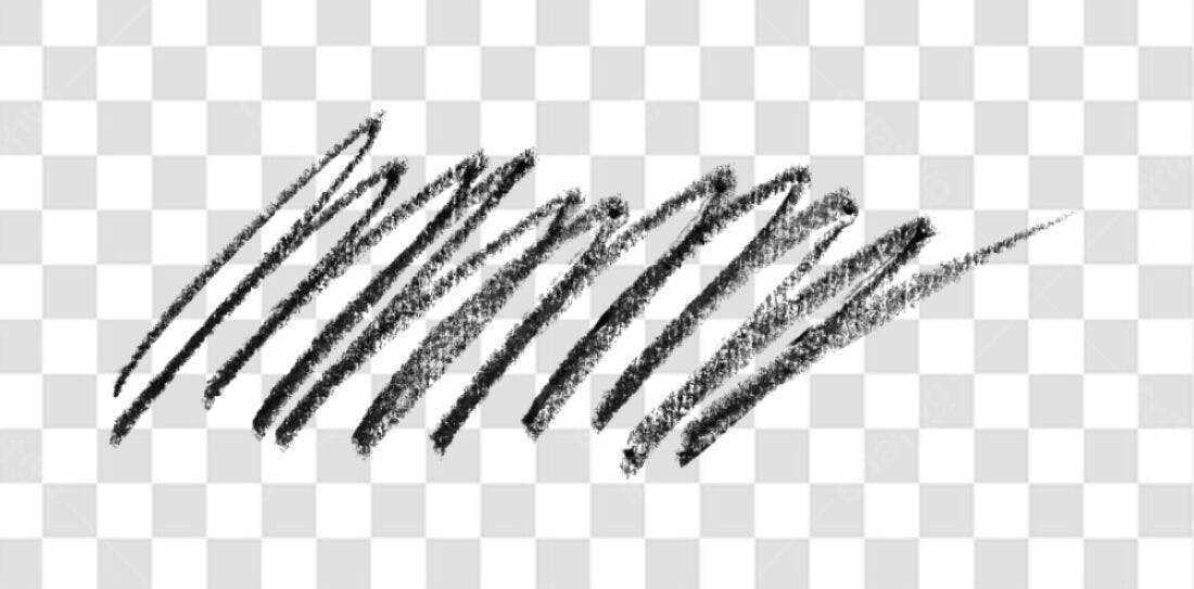 Elemento gráfico traços pretos PNG com fundo transparente