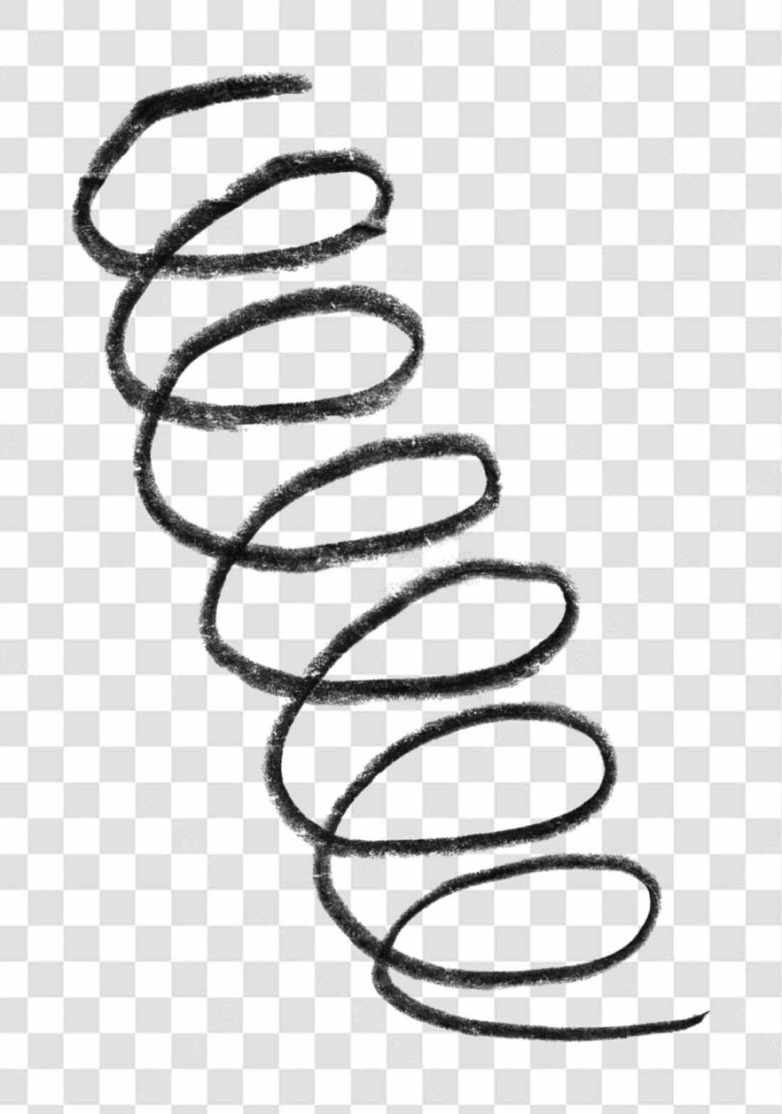 Elemento decorativo espiral PNG com fundo transparente