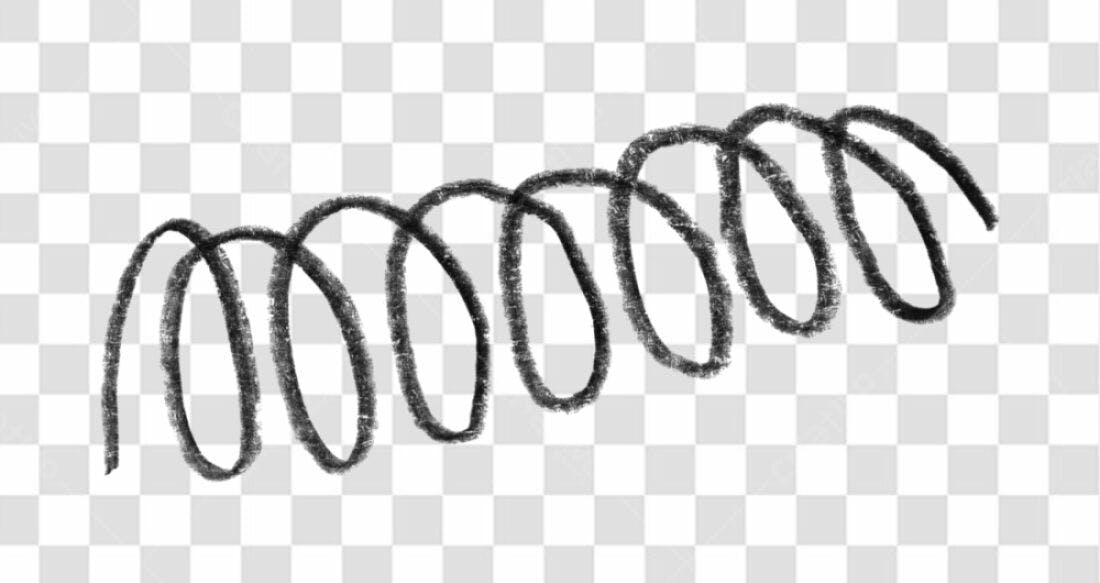 Elemento decorativo espiral PNG com fundo transparente