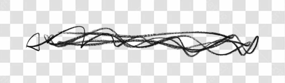 Divisor PNG com fundo transparente estilo rabisco