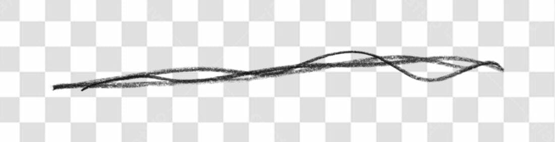 Divisor PNG com fundo transparente estilo rabisco