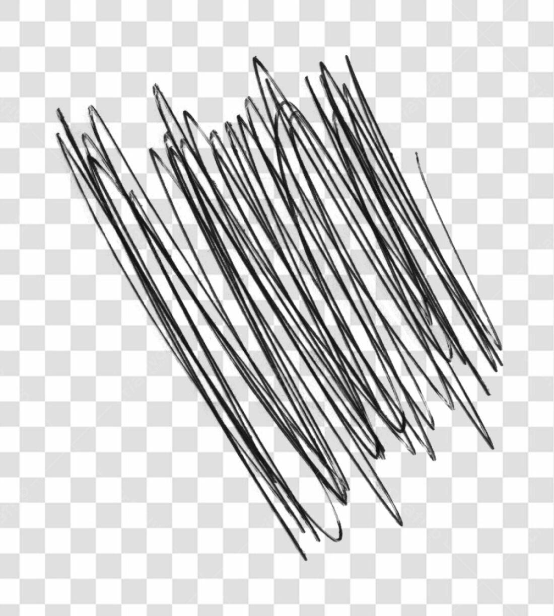 PNG Elemento gráfico abstrato traços pretos com fundo transparente