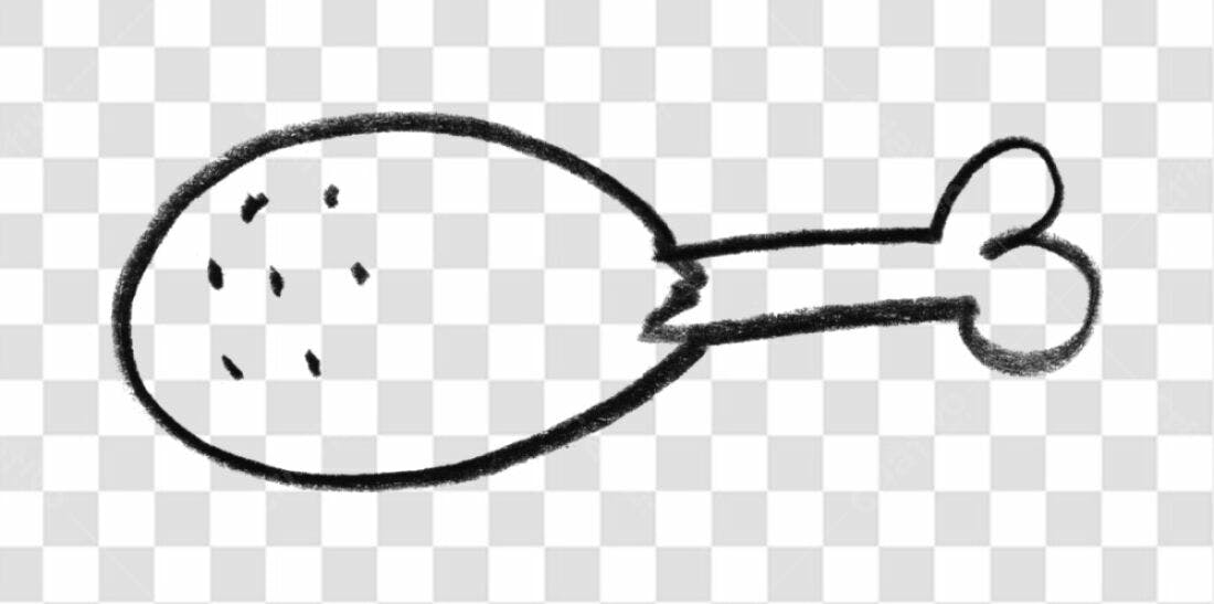 Icone de Coxa de Frango PNG com fundo transparente