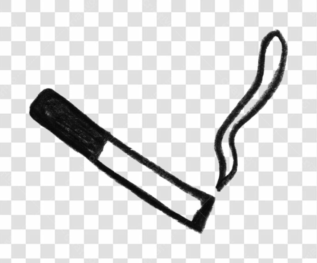 Icone Cigarro Preto PNG com fundo transparente