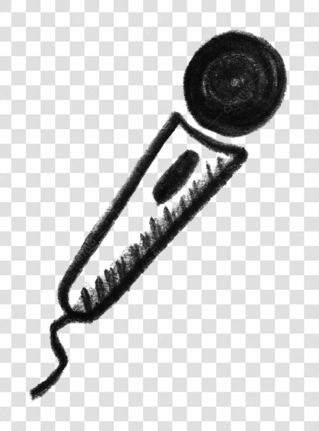 Icone Microfone Desenho PNG com fundo transparente