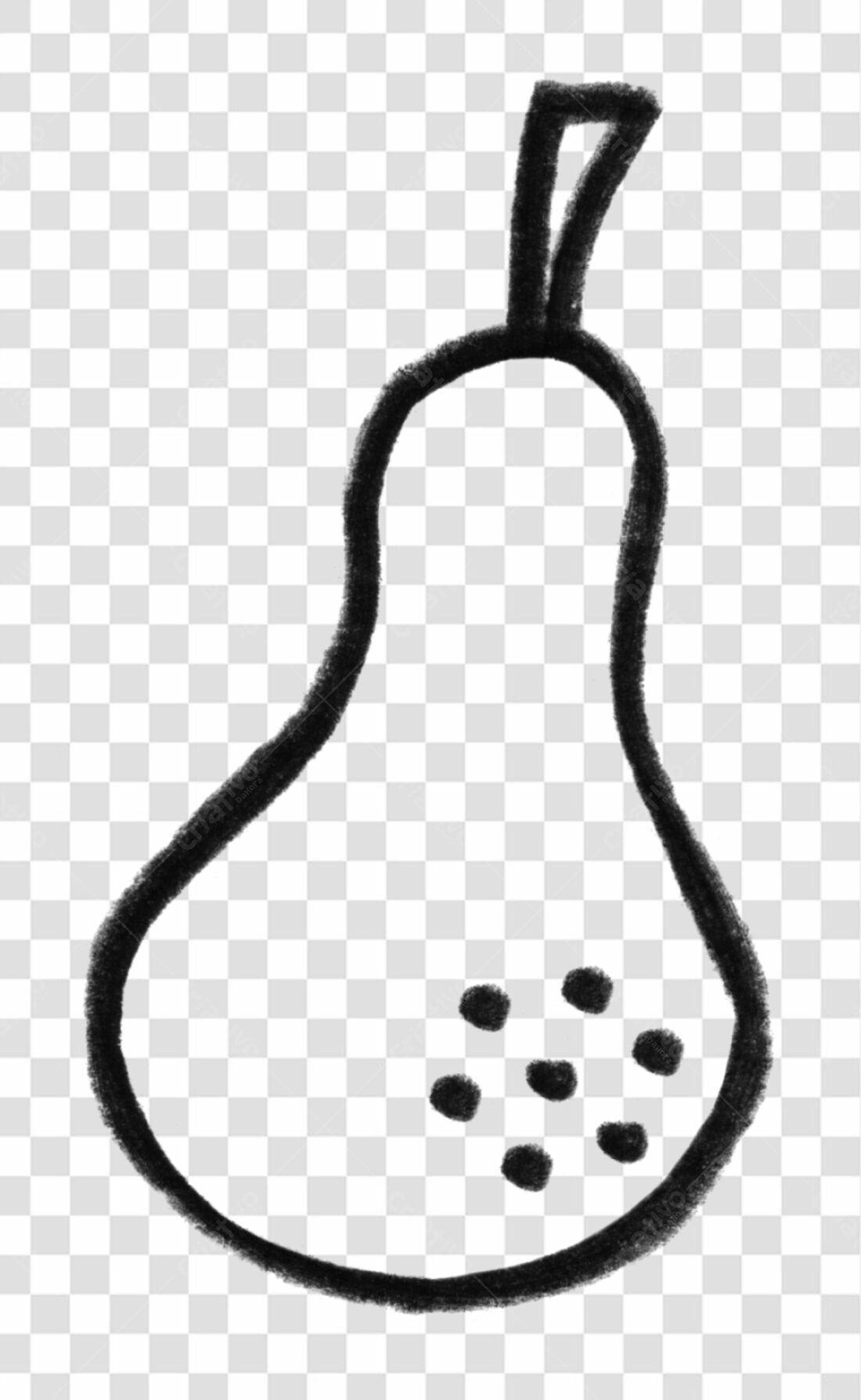 Ilustração Pera PNG com fundo transparente