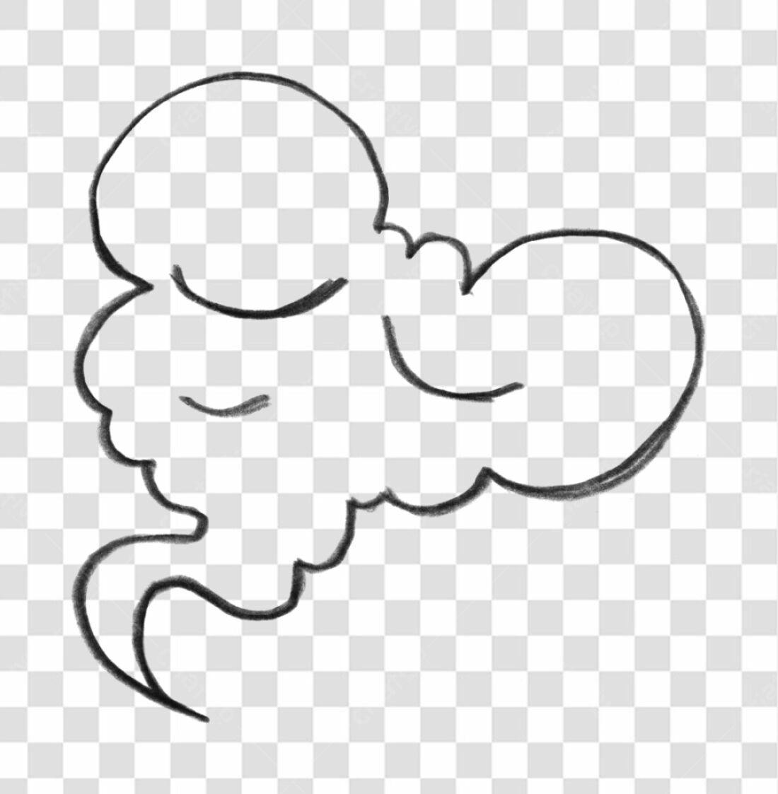Elemento PNG de Nuvem com Fundo Transparente