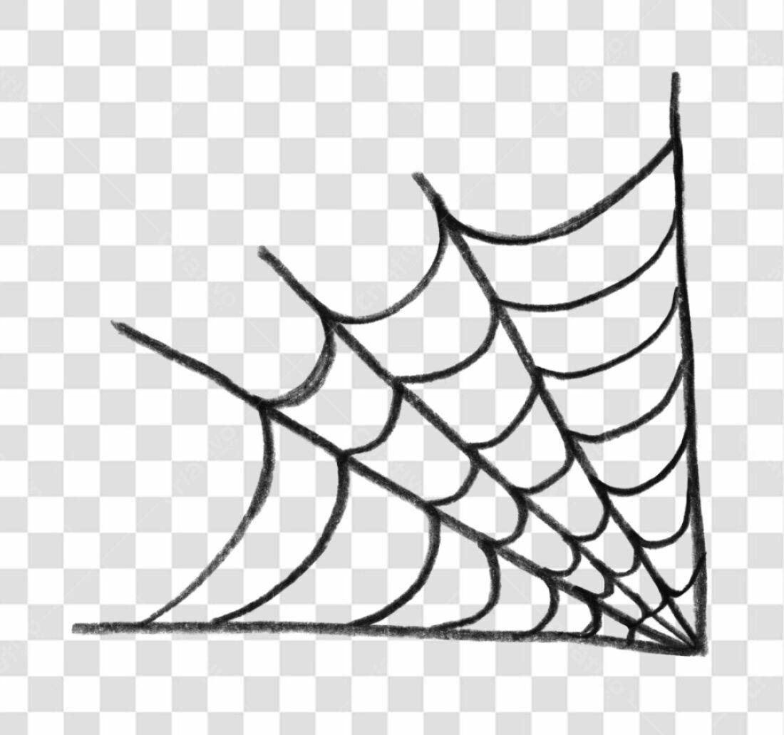 Elemento PNG teia de aranha para Halloween com fundo transparente