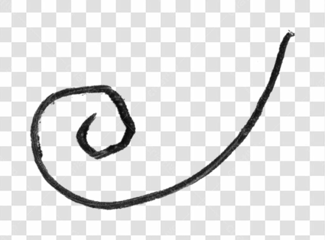 Elemento decorativo espiral PNG com fundo transparente