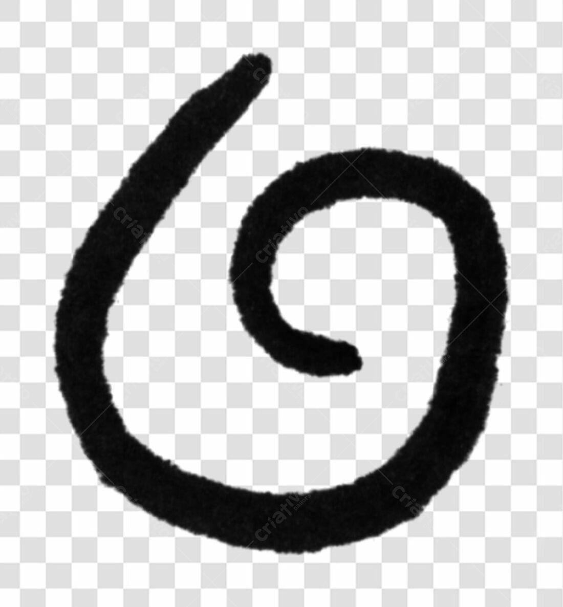 Logo minimalista espiral PNG com fundo transparente