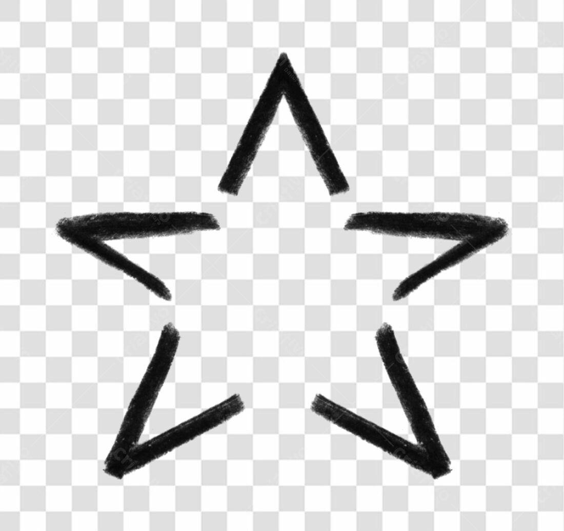 Logo Estrela Preto PNG com fundo transparente